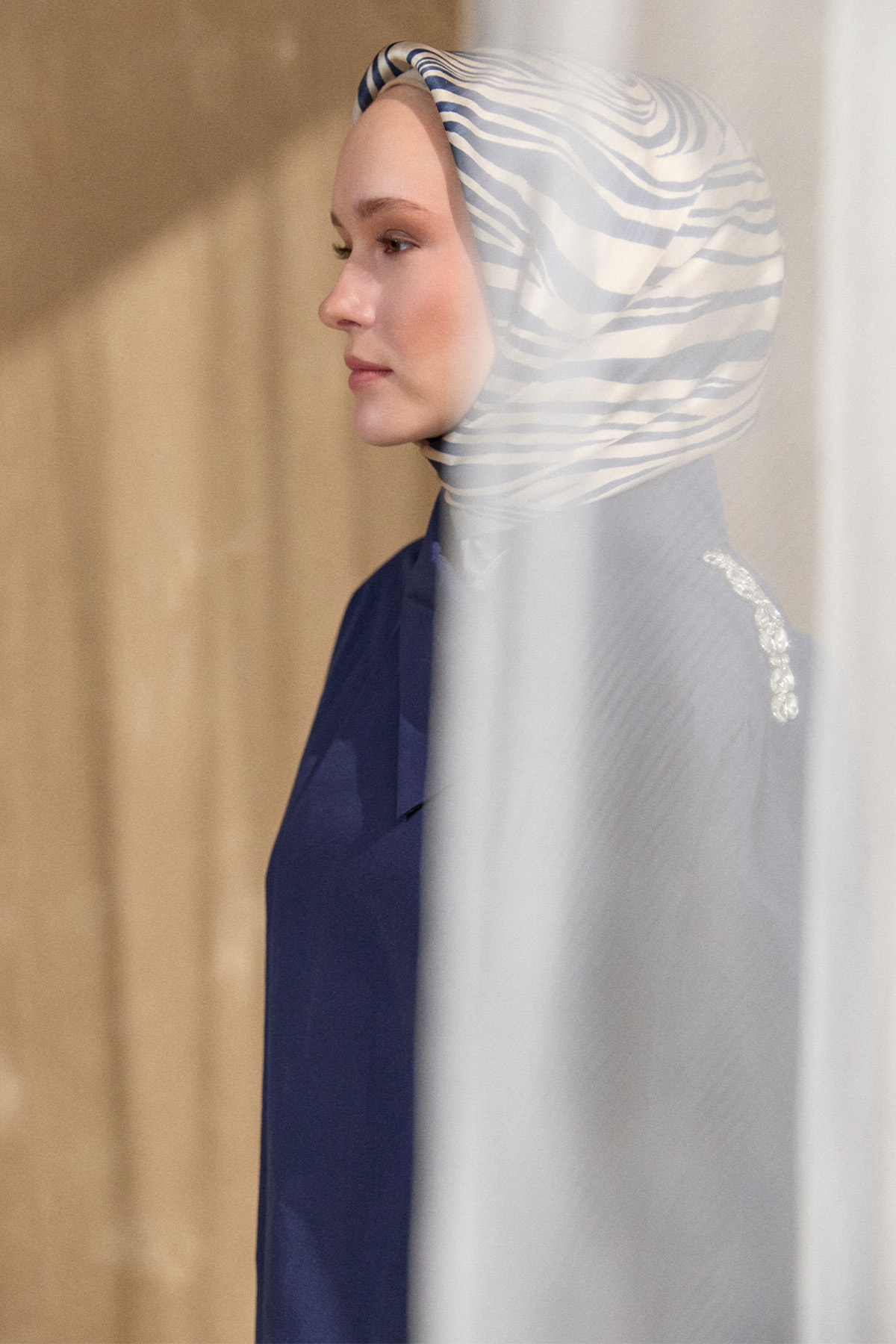 Mendil Yaka Pamuklu Gömlek, Tesettür Giyim