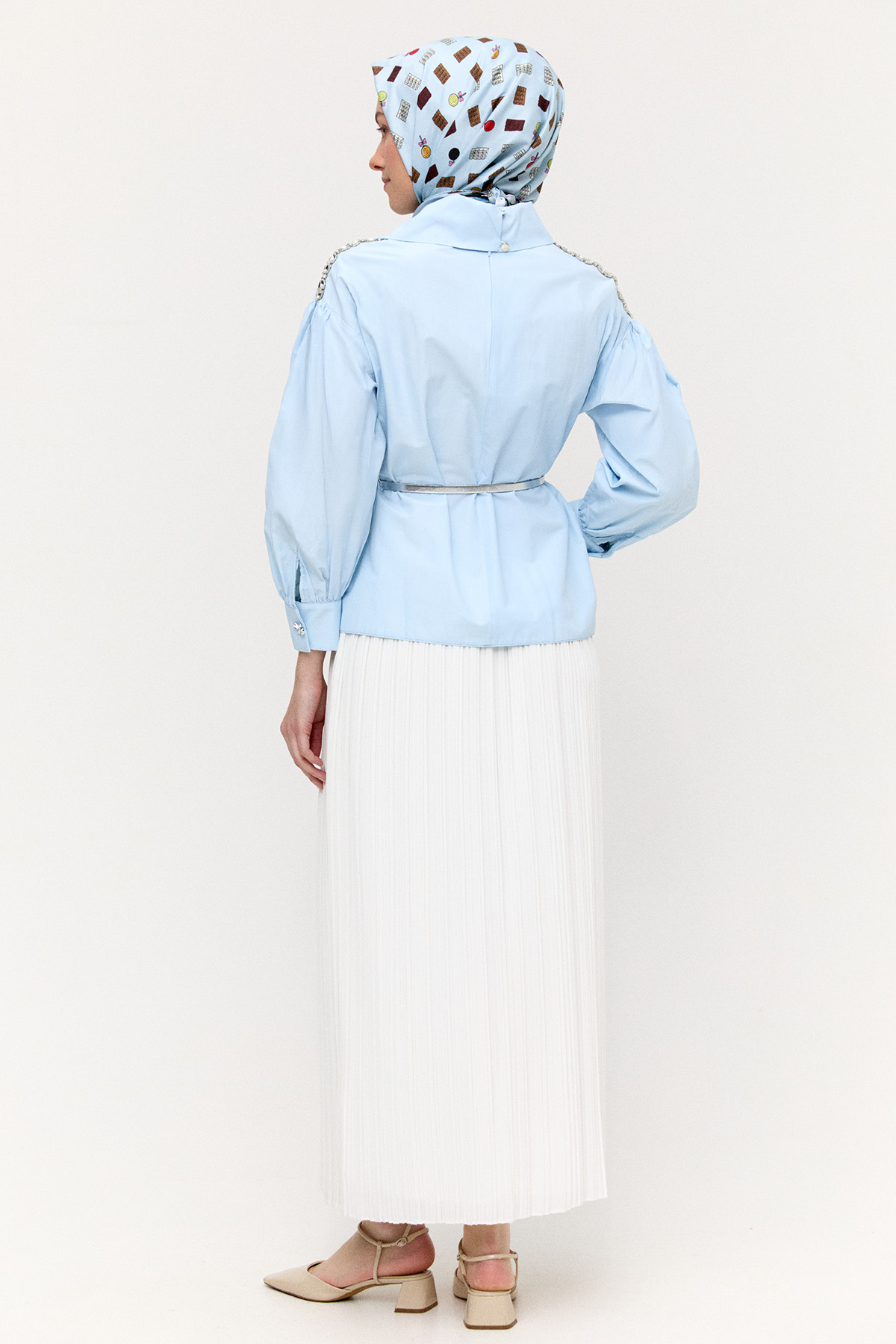 Mendil Yaka Pamuklu Gömlek, Tesettür Giyim