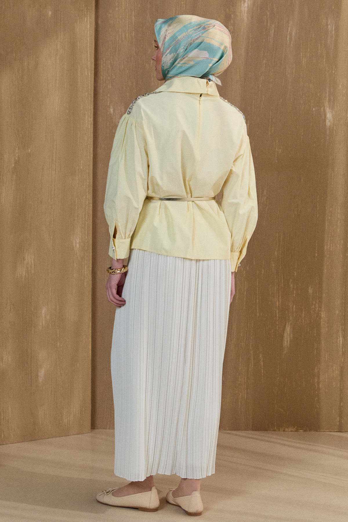 Mendil Yaka Pamuklu Gömlek, Tesettür Giyim