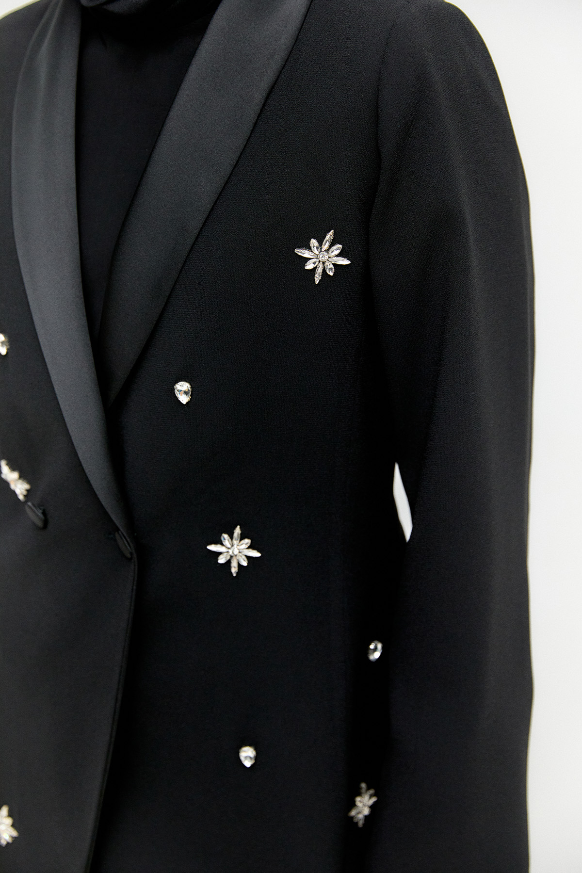 Taş Detaylı Büyük Beden Ceket, Tesettür Giyim