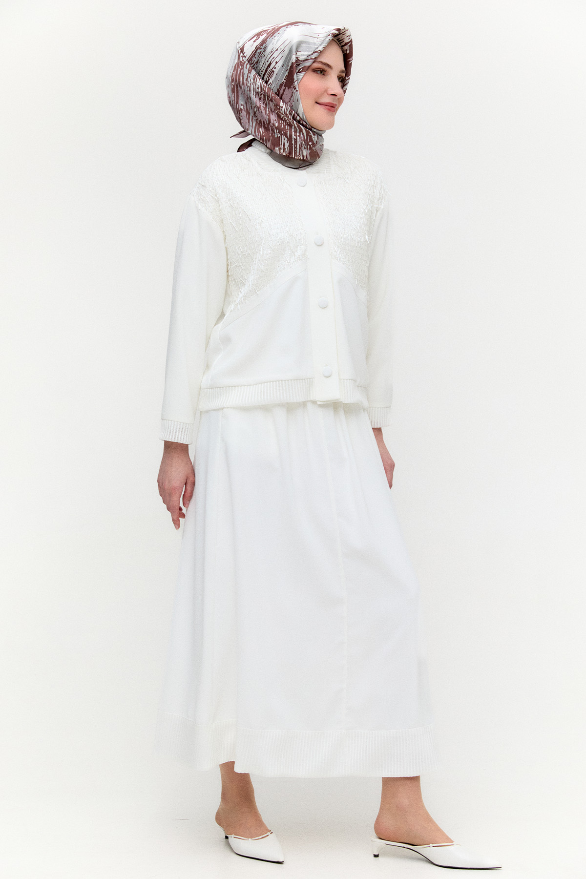 İşleme Detaylı Bomber Ceket, Tesettür Giyim