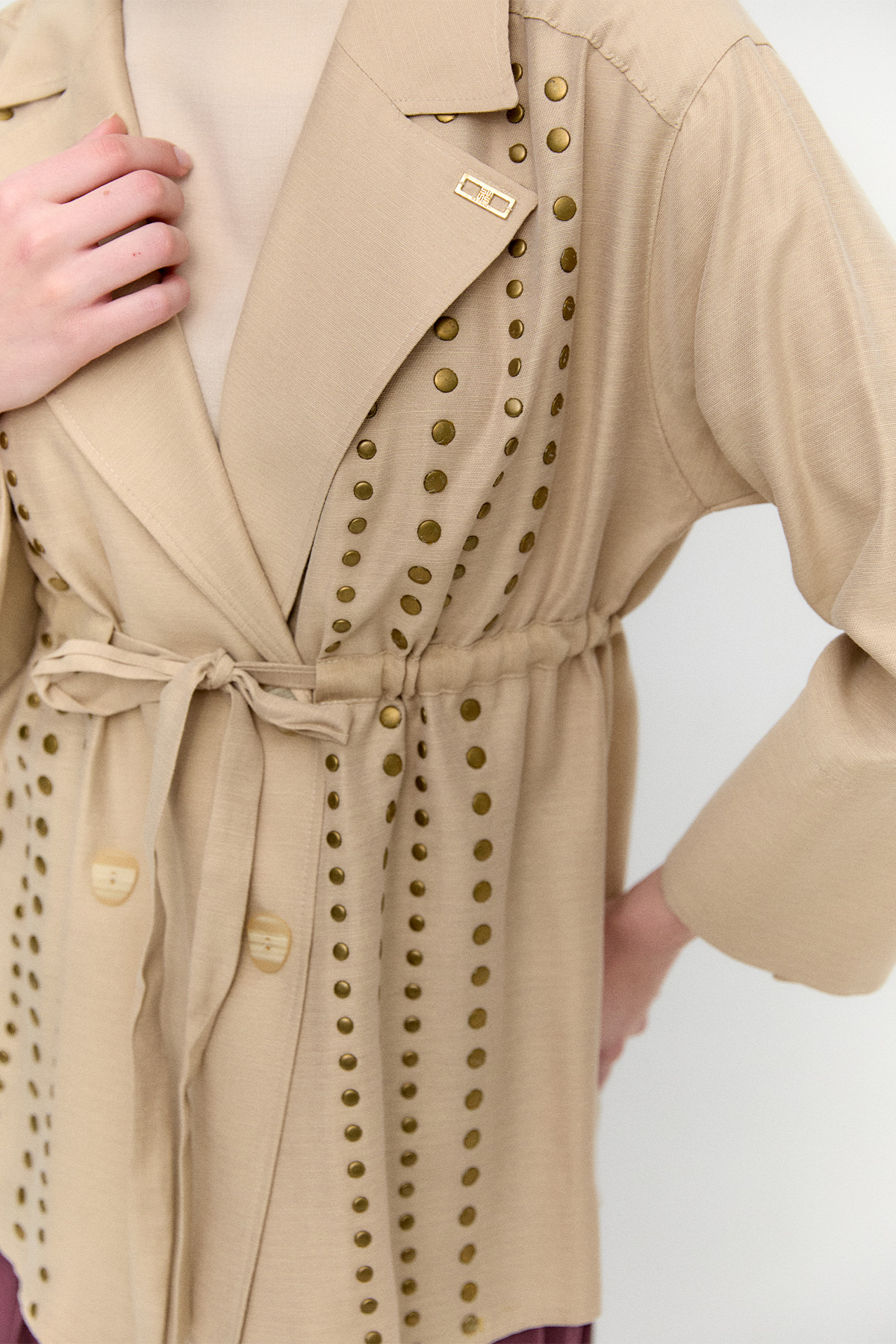 Metal Aksesuarlı Ceket, Tesettür Giyim