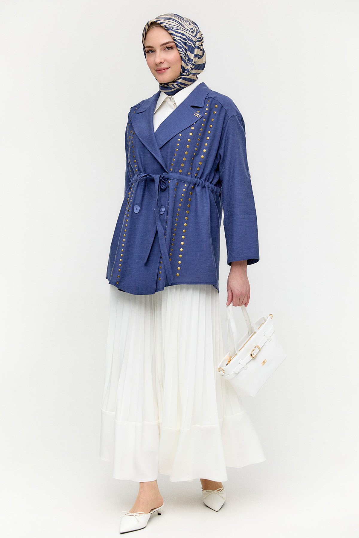 Metal Aksesuarlı Ceket, Tesettür Giyim