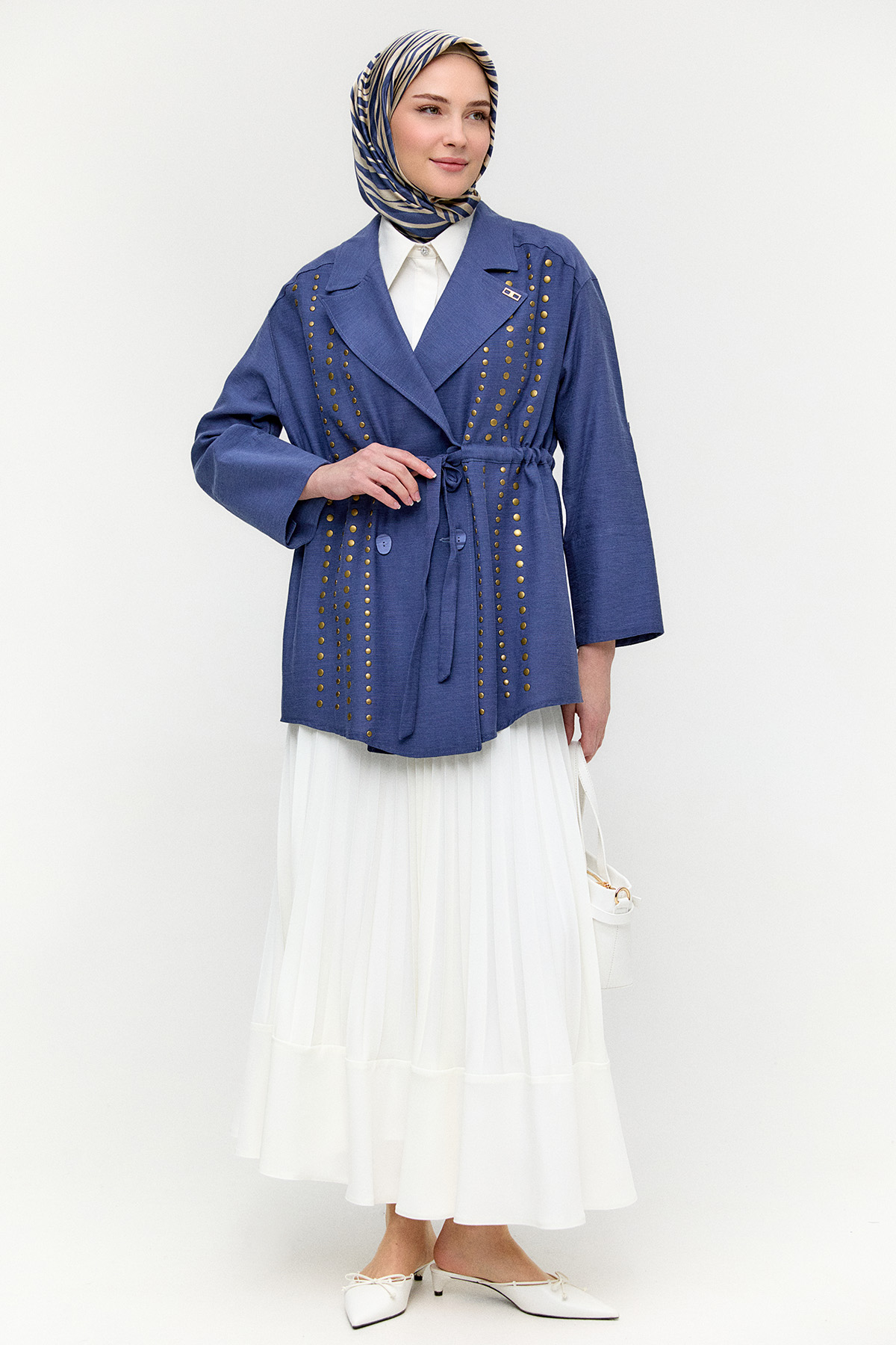 Metal Aksesuarlı Ceket, Tesettür Giyim