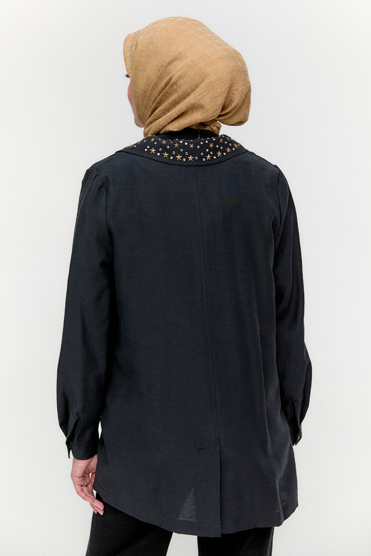 Taşlı Mono Kapamalı Ceket, Tesettür Giyim