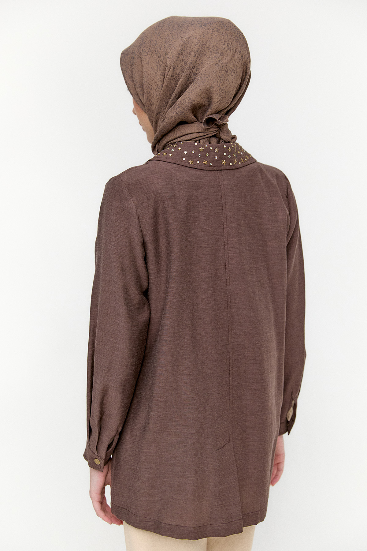 Taşlı Mono Kapamalı Ceket, Tesettür Giyim