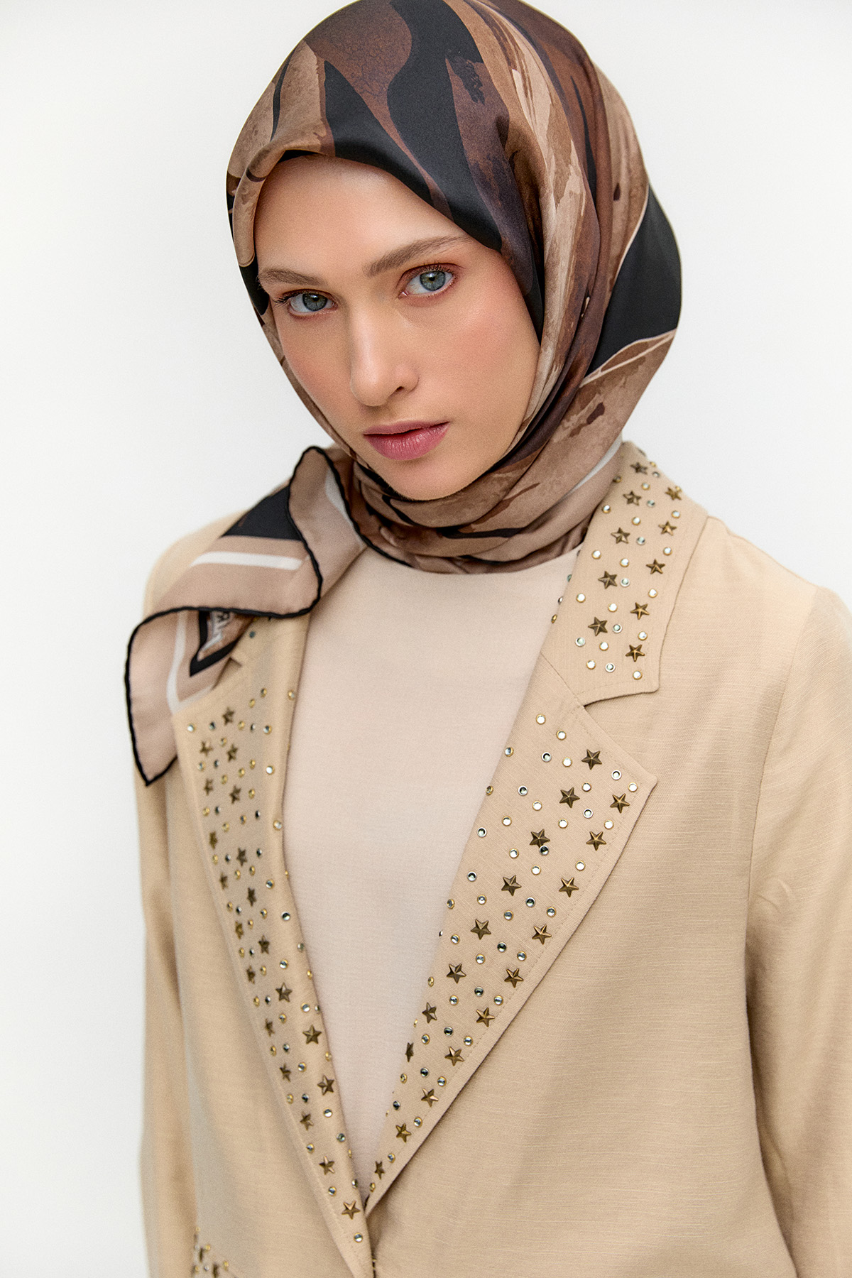 Taşlı Mono Kapamalı Ceket, Tesettür Giyim