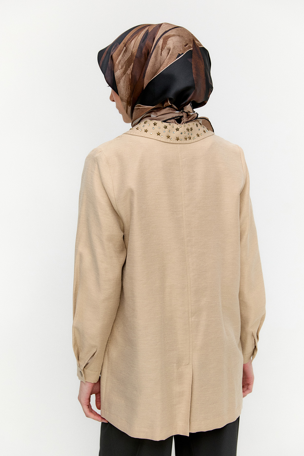 Taşlı Mono Kapamalı Ceket, Tesettür Giyim