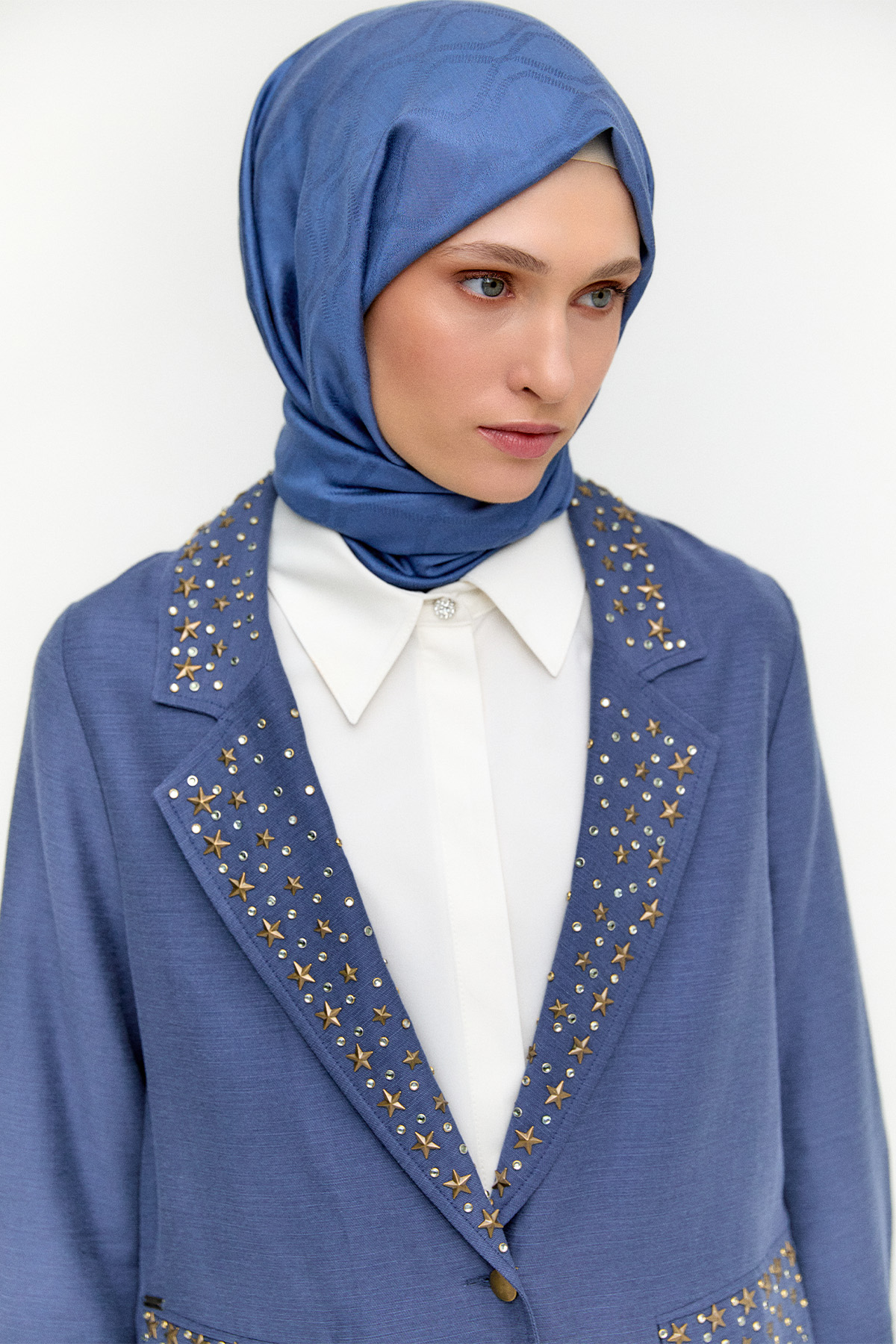 Taşlı Mono Kapamalı Ceket, Tesettür Giyim