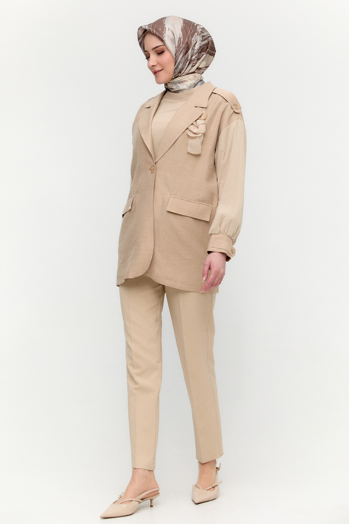 Şifon Kollu Ceket, Tesettür Giyim