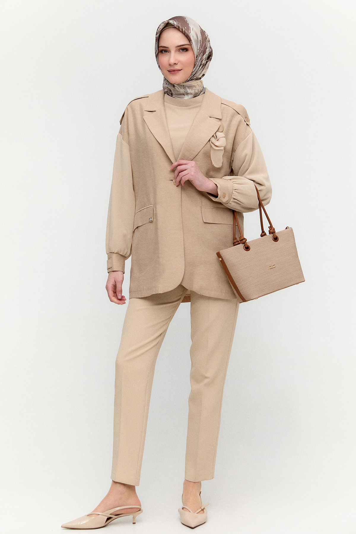 Şifon Kollu Ceket, Tesettür Giyim