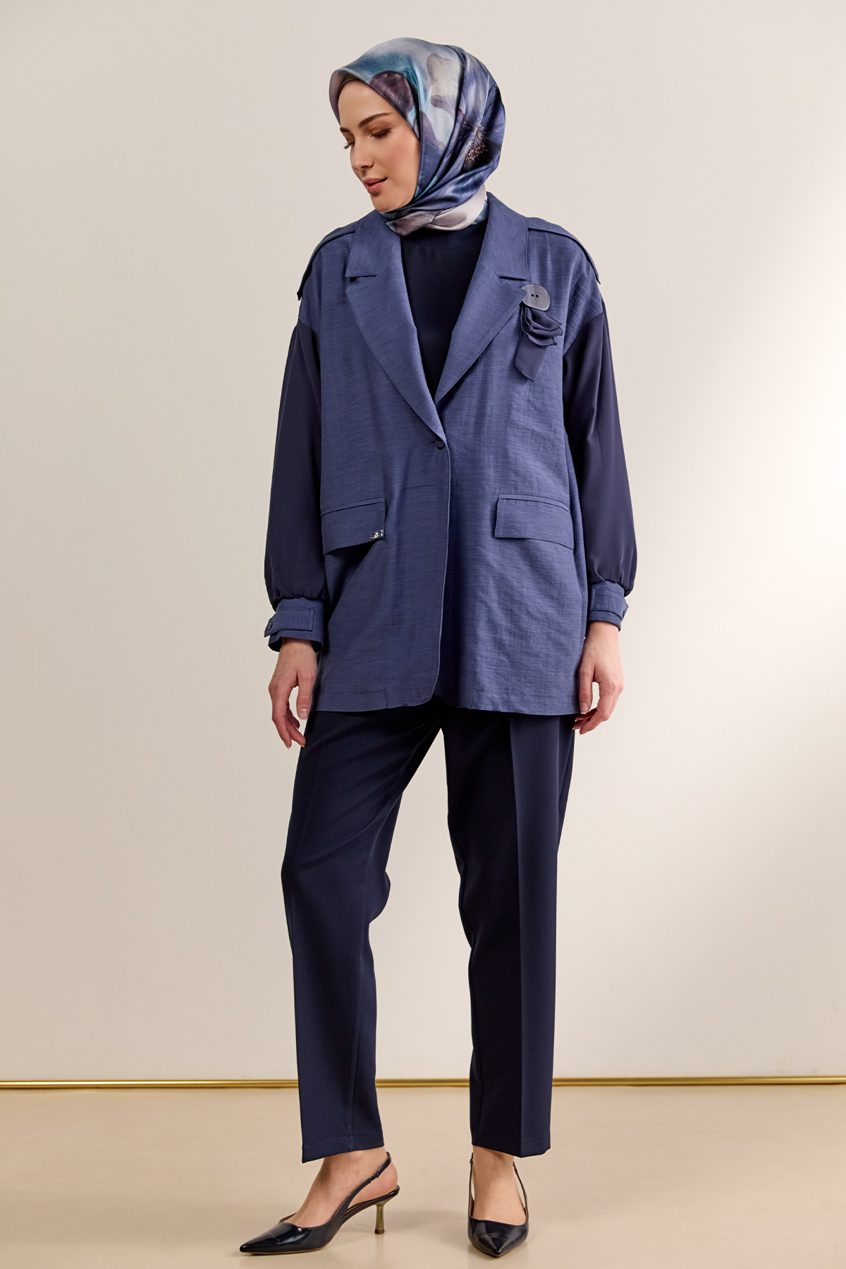 Şifon Kollu Ceket, Tesettür Giyim