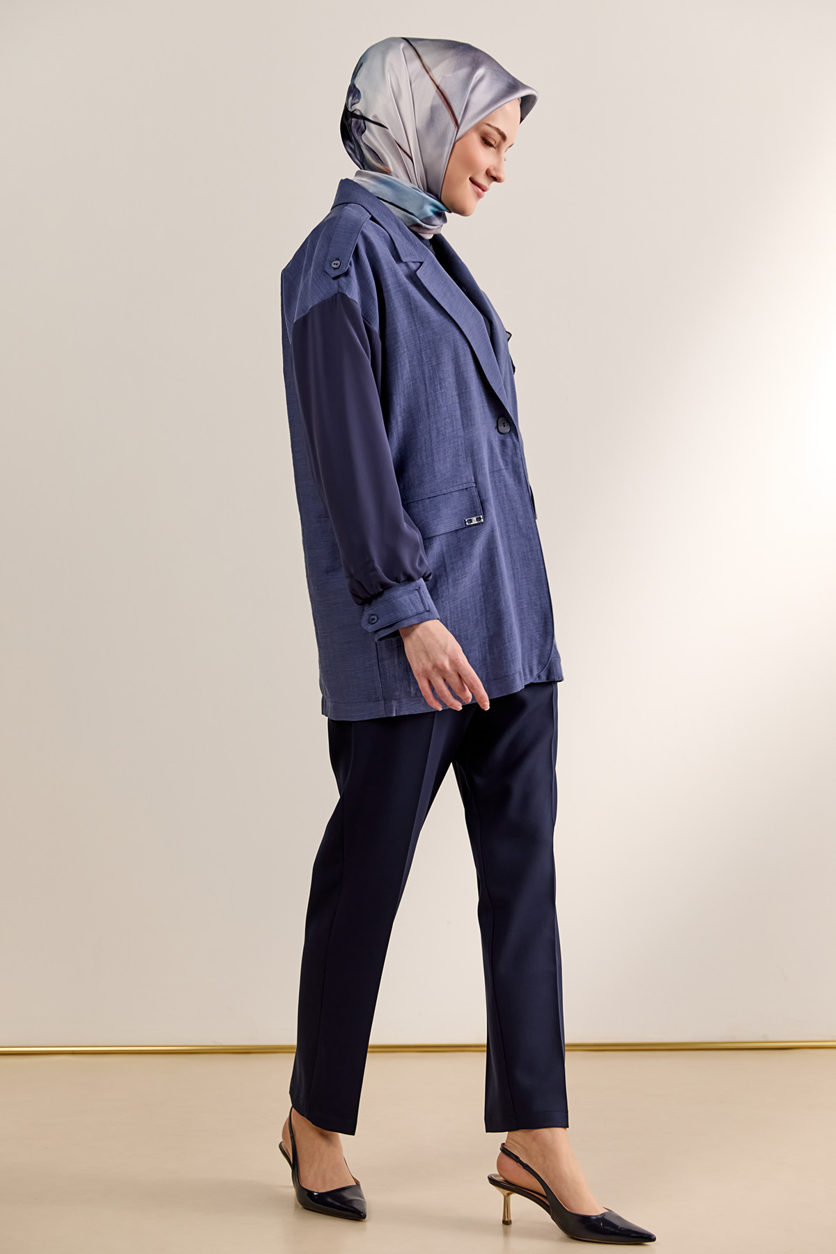 Şifon Kollu Ceket, Tesettür Giyim