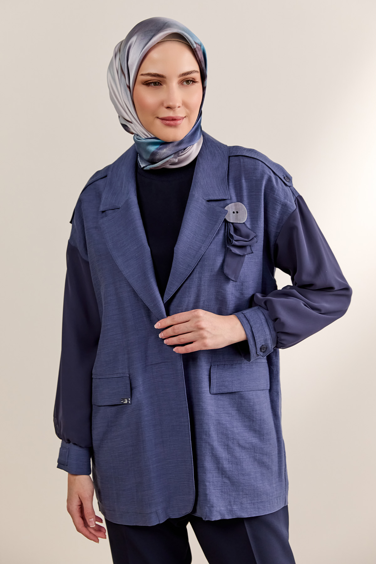 Şifon Kollu Ceket, Tesettür Giyim
