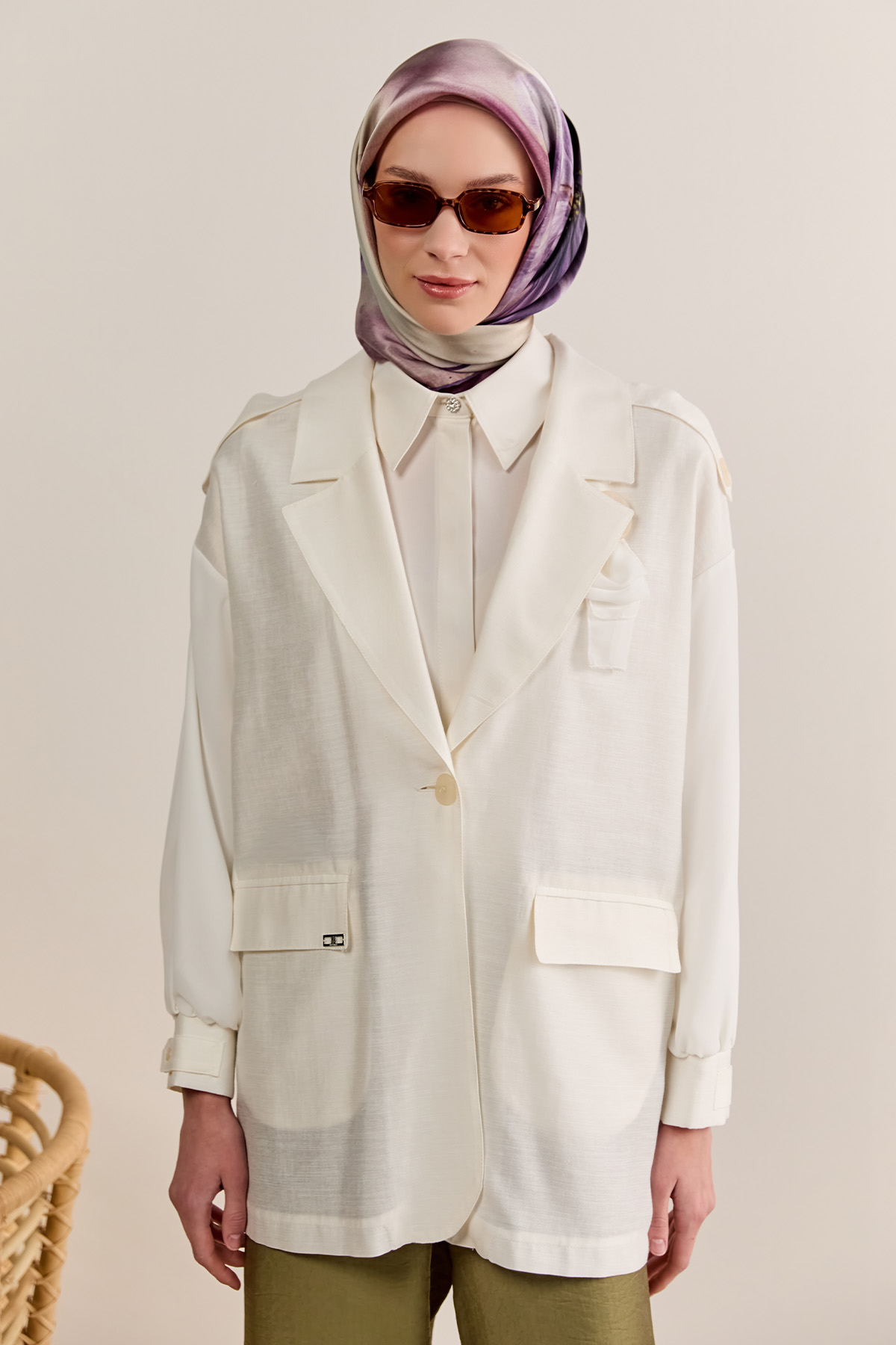 Şifon Kollu Ceket, Tesettür Giyim