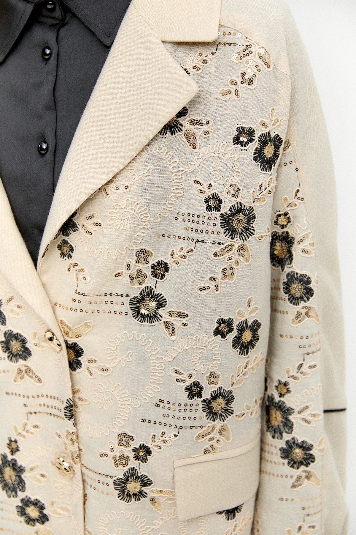 Çiçek Desenli Blazer Ceket, Tesettür Giyim