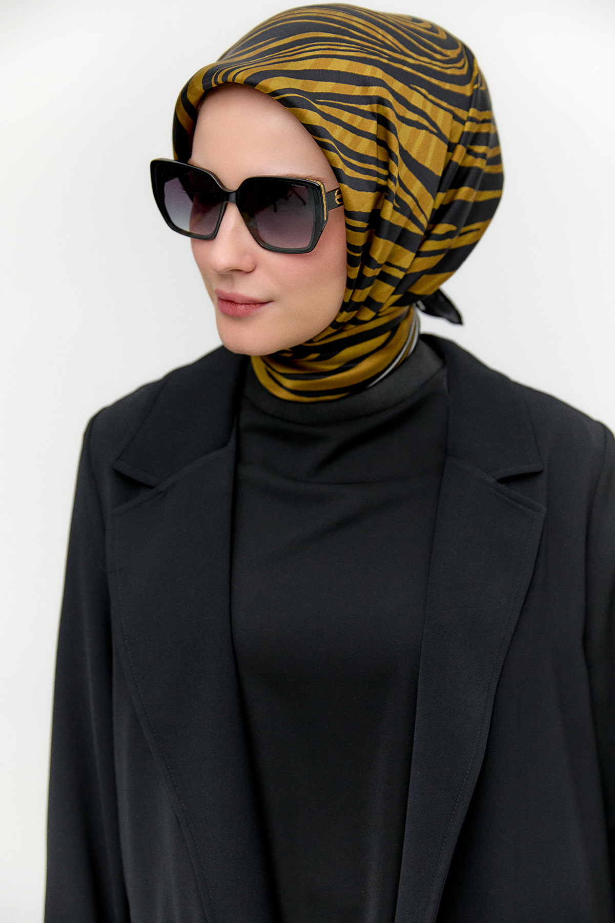 Çizgi Dokulu Krep Ceket, Tesettür Giyim