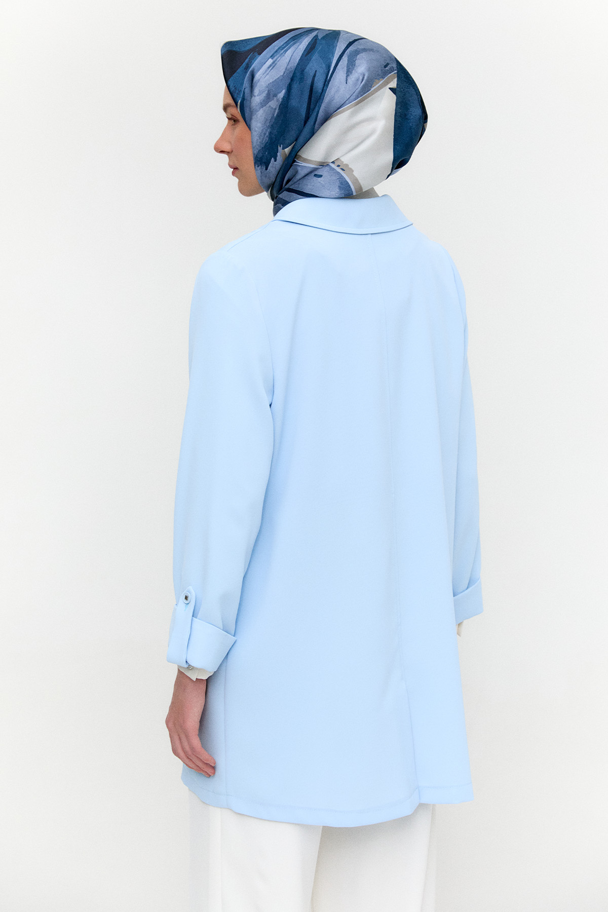 Çizgi Dokulu Krep Ceket, Tesettür Giyim