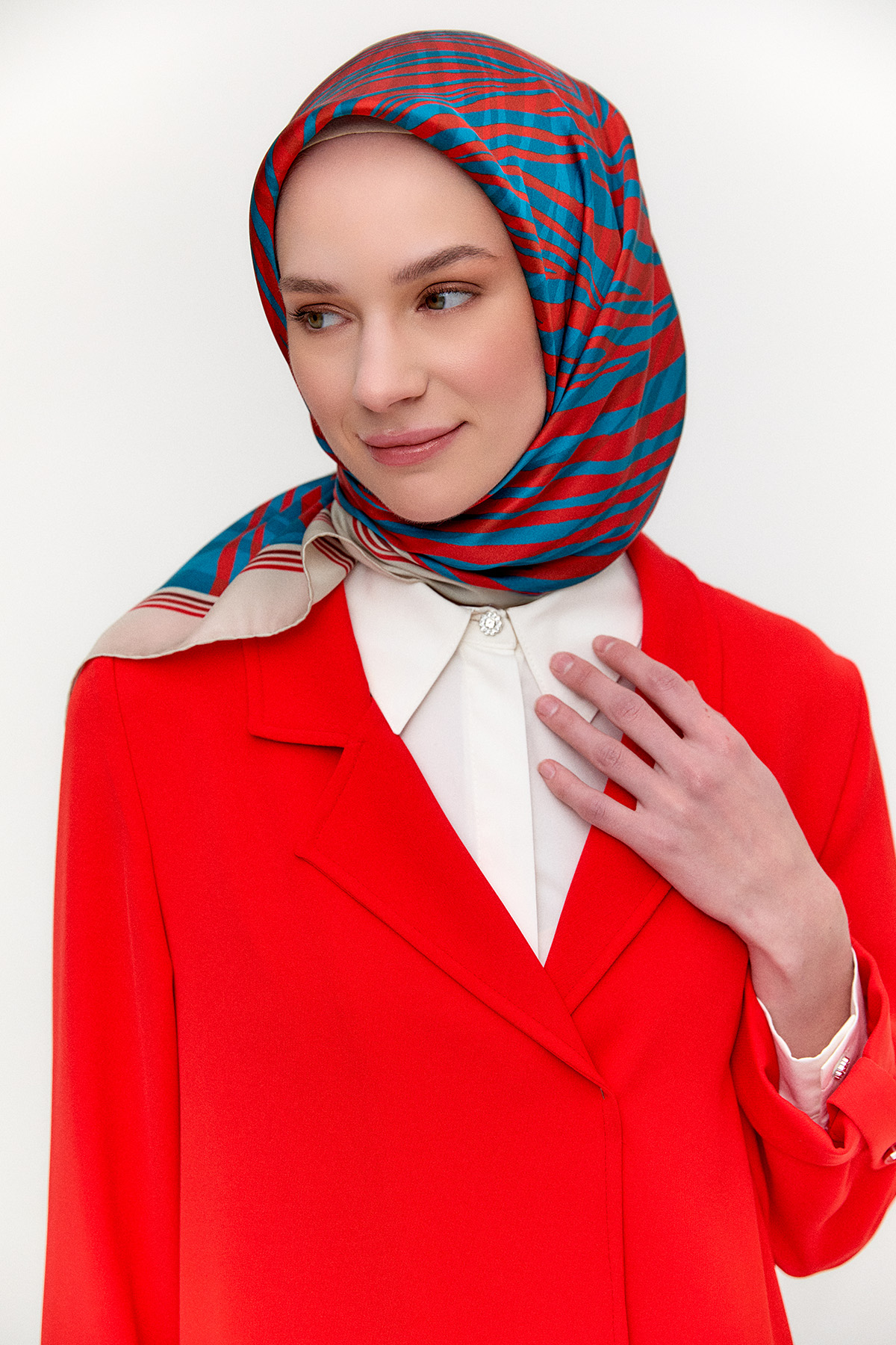 Çizgi Dokulu Krep Ceket, Tesettür Giyim