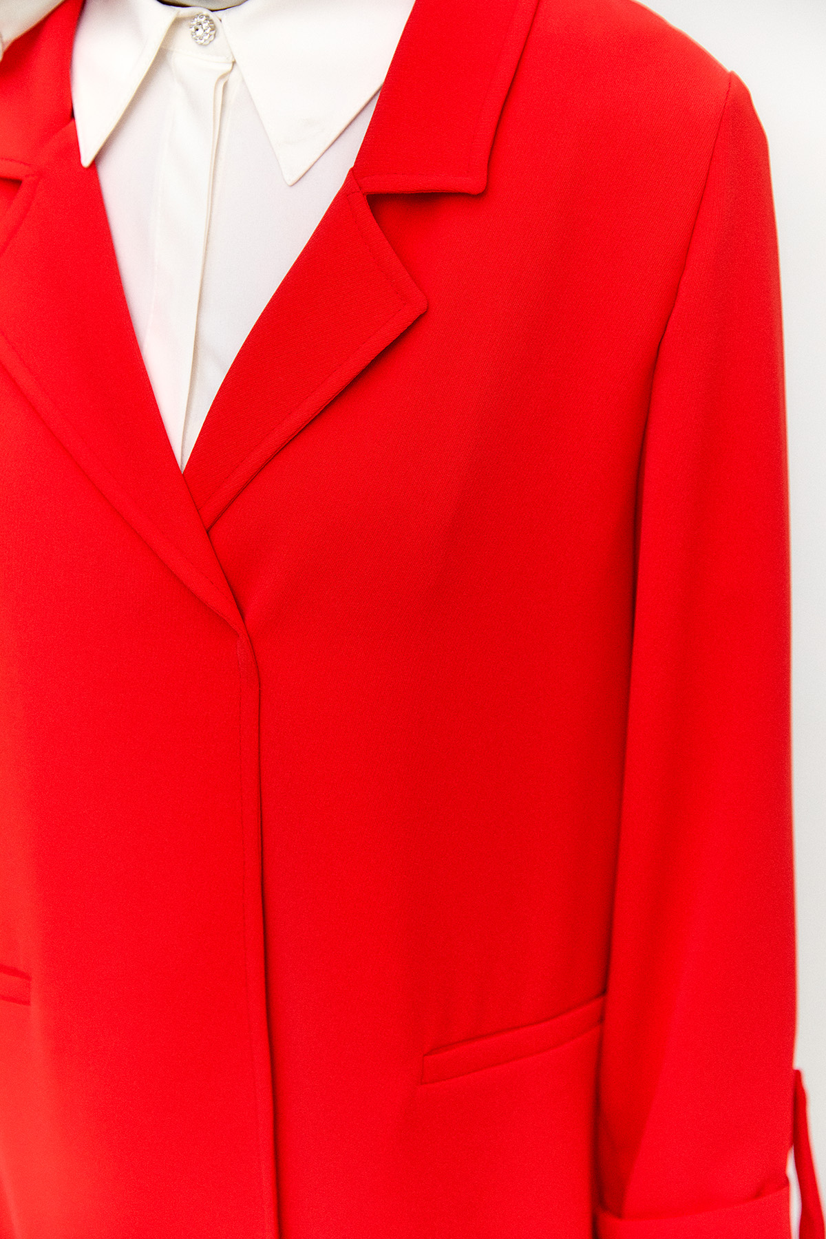 Çizgi Dokulu Krep Ceket, Tesettür Giyim