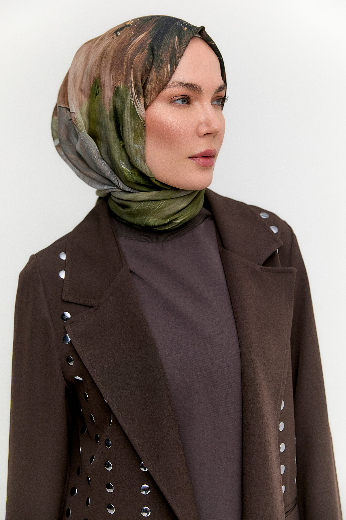 Metal Taşlı Blazer Ceket, Tesettür Giyim