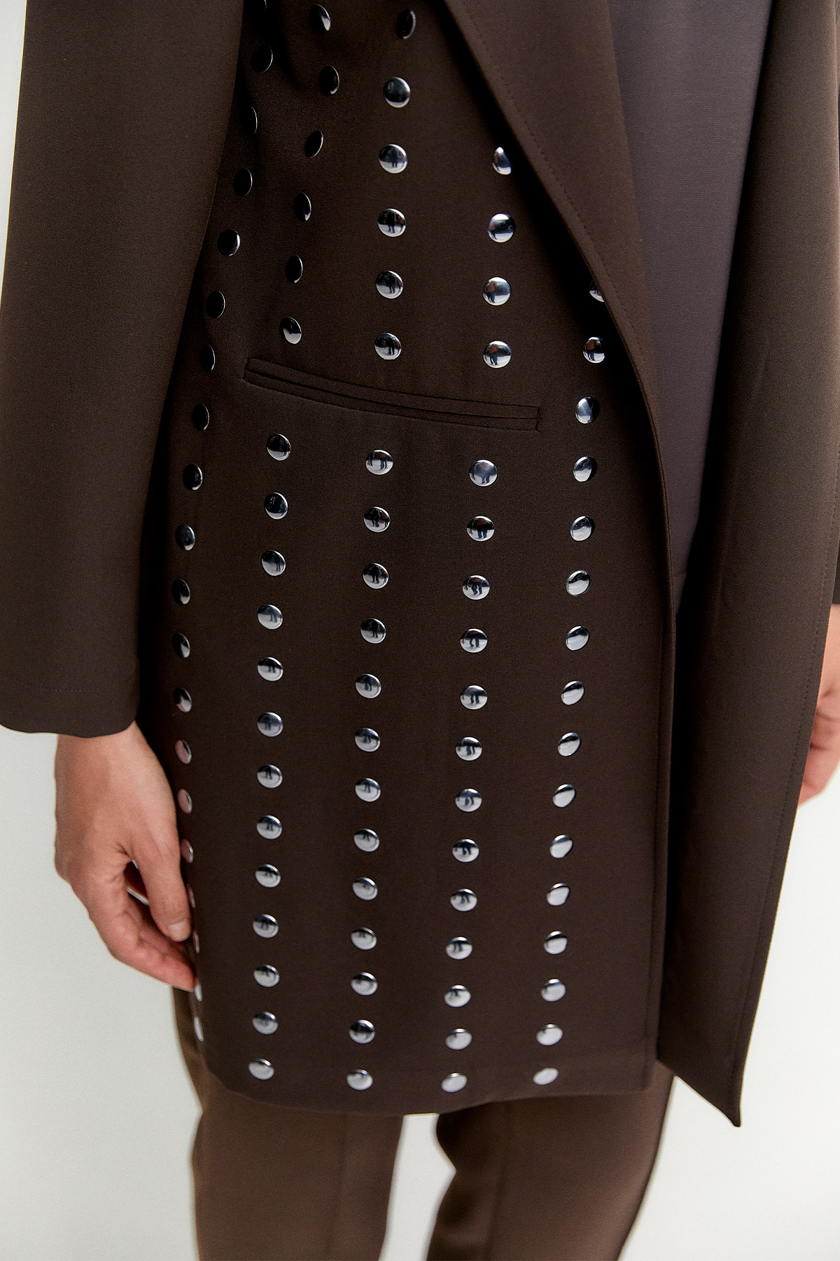 Metal Taşlı Blazer Ceket, Tesettür Giyim