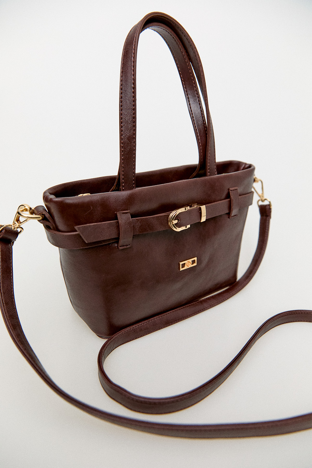 Kemer Detaylı Deri Askılı Çanta, Tesettür Giyim