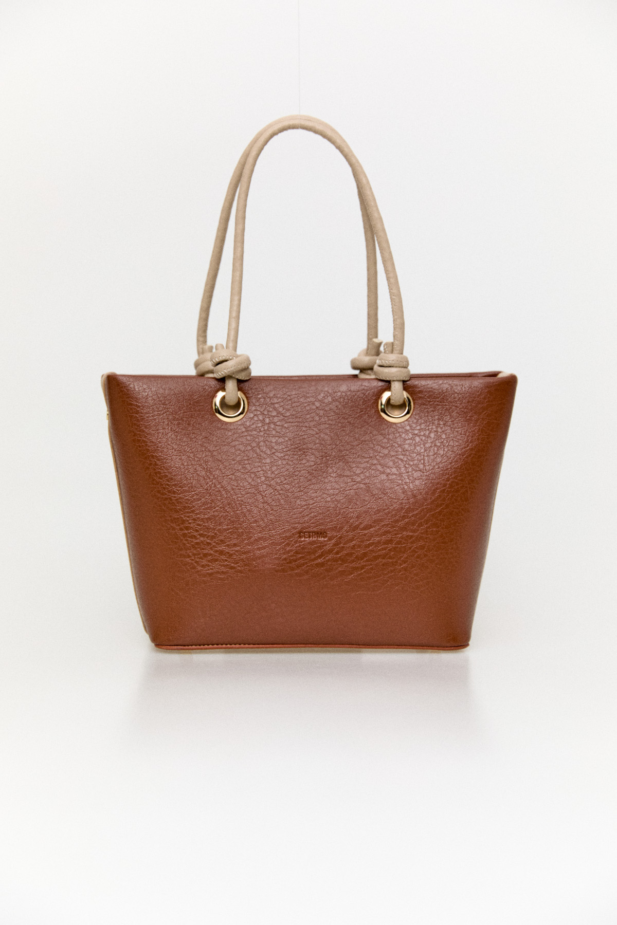 Dokulu Suni Deri Fermuarlı Çanta, Tesettür Giyim