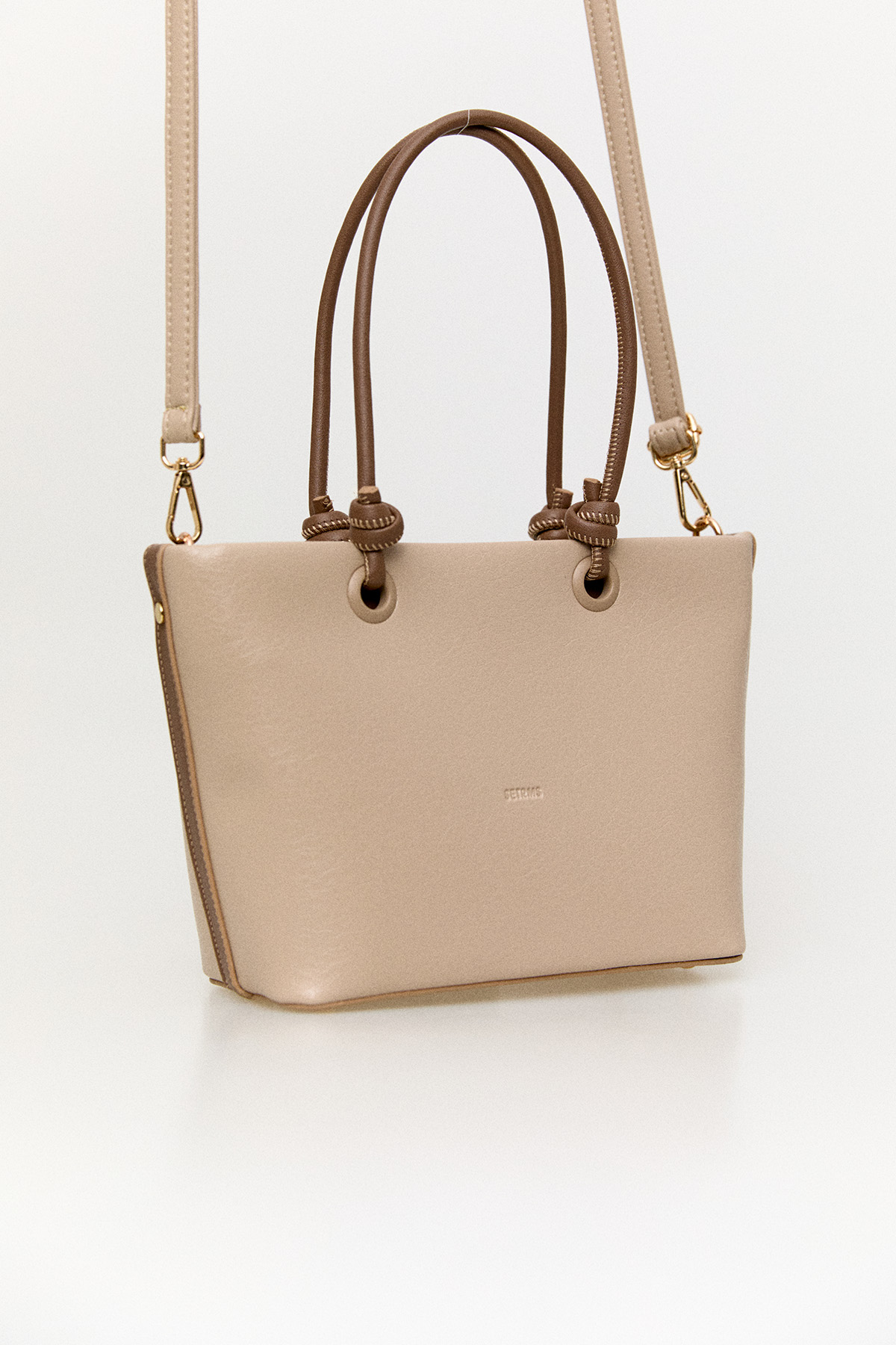 Dokulu Suni Deri Fermuarlı Çanta, Tesettür Giyim