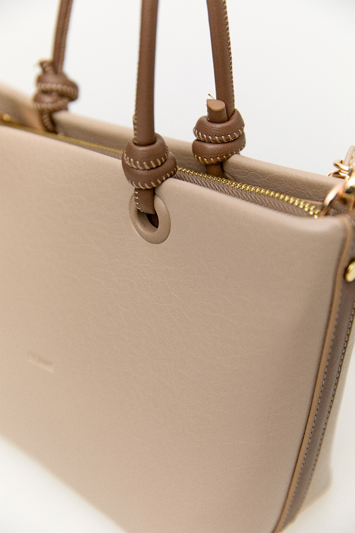 Dokulu Suni Deri Fermuarlı Çanta, Tesettür Giyim