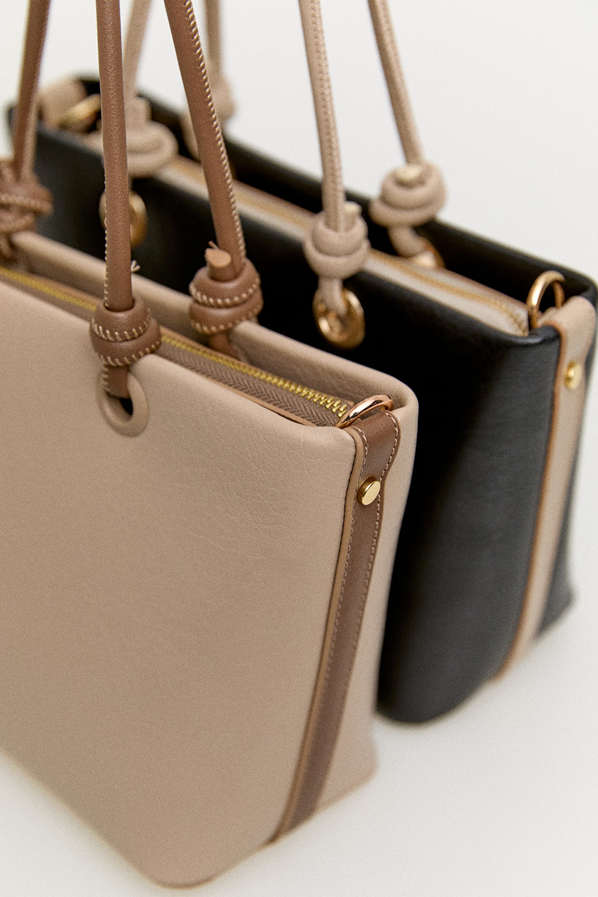 Dokulu Suni Deri Fermuarlı Çanta, Tesettür Giyim