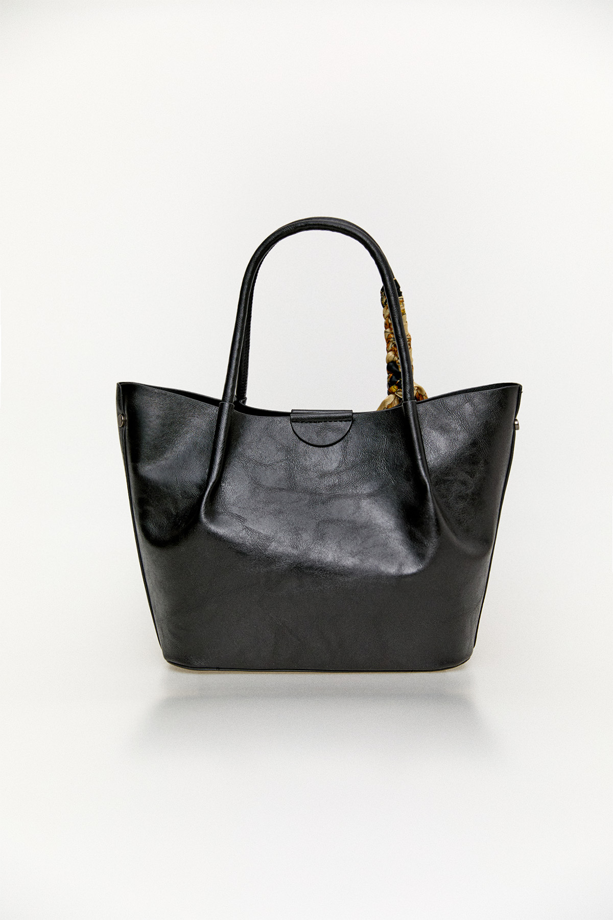 Fularlı Deri Askılı Geniş Çanta, Tesettür Giyim