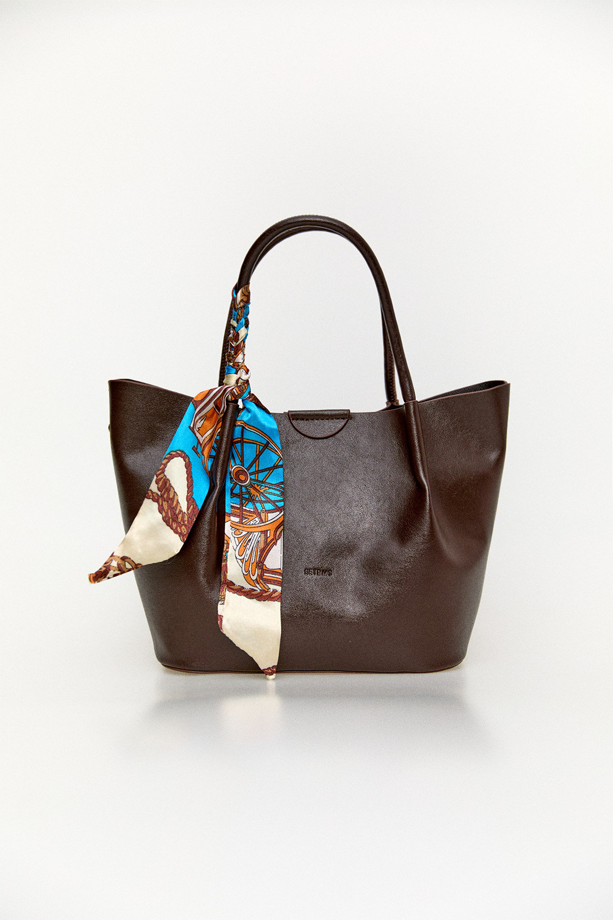 Fularlı Deri Askılı Geniş Çanta, Tesettür Giyim