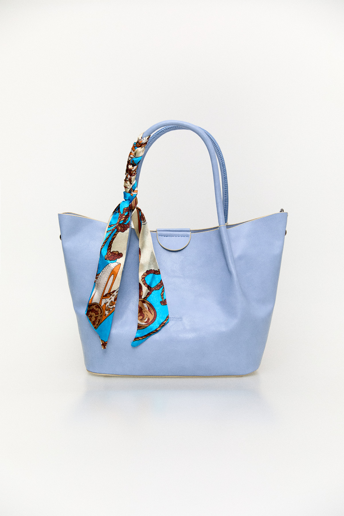 Fularlı Deri Askılı Geniş Çanta, Tesettür Giyim