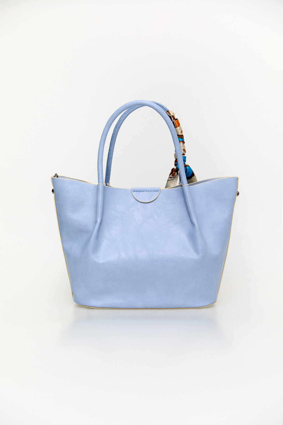 Fularlı Deri Askılı Geniş Çanta, Tesettür Giyim