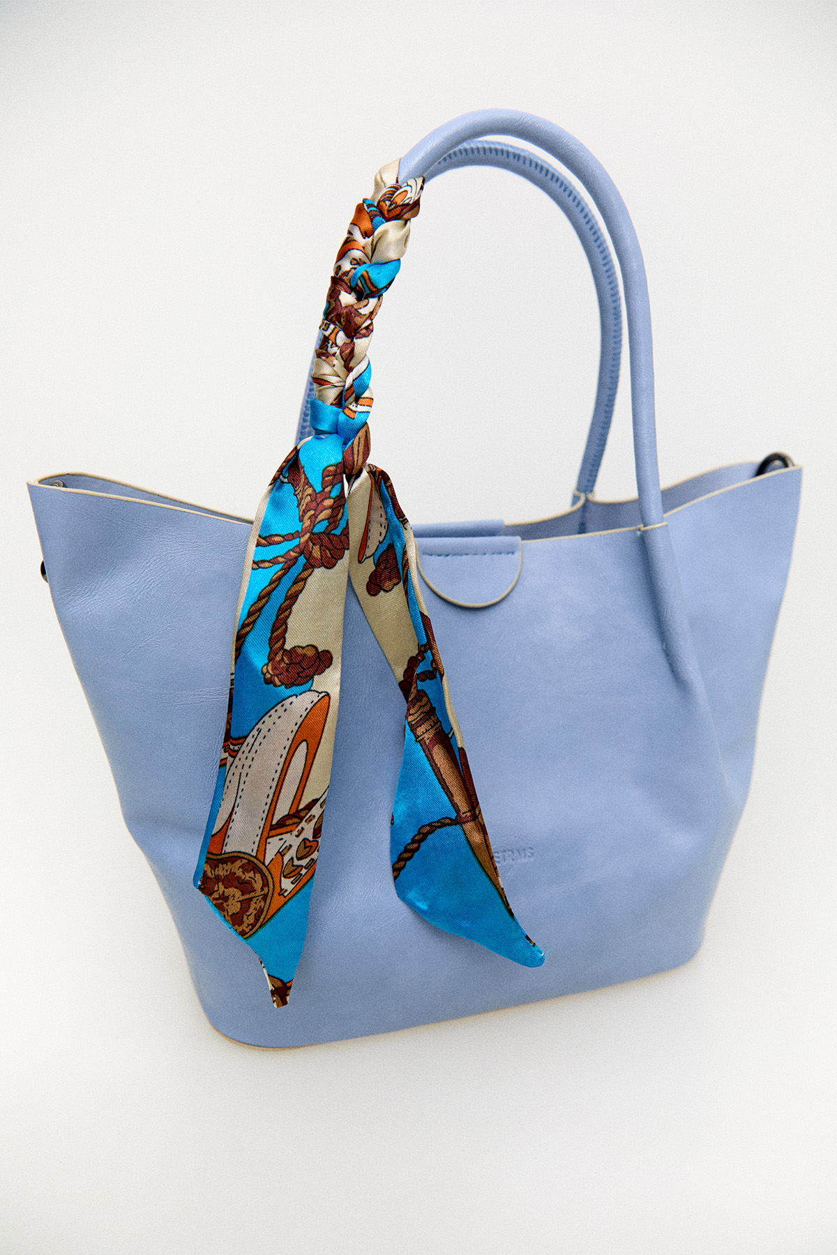 Fularlı Deri Askılı Geniş Çanta, Tesettür Giyim