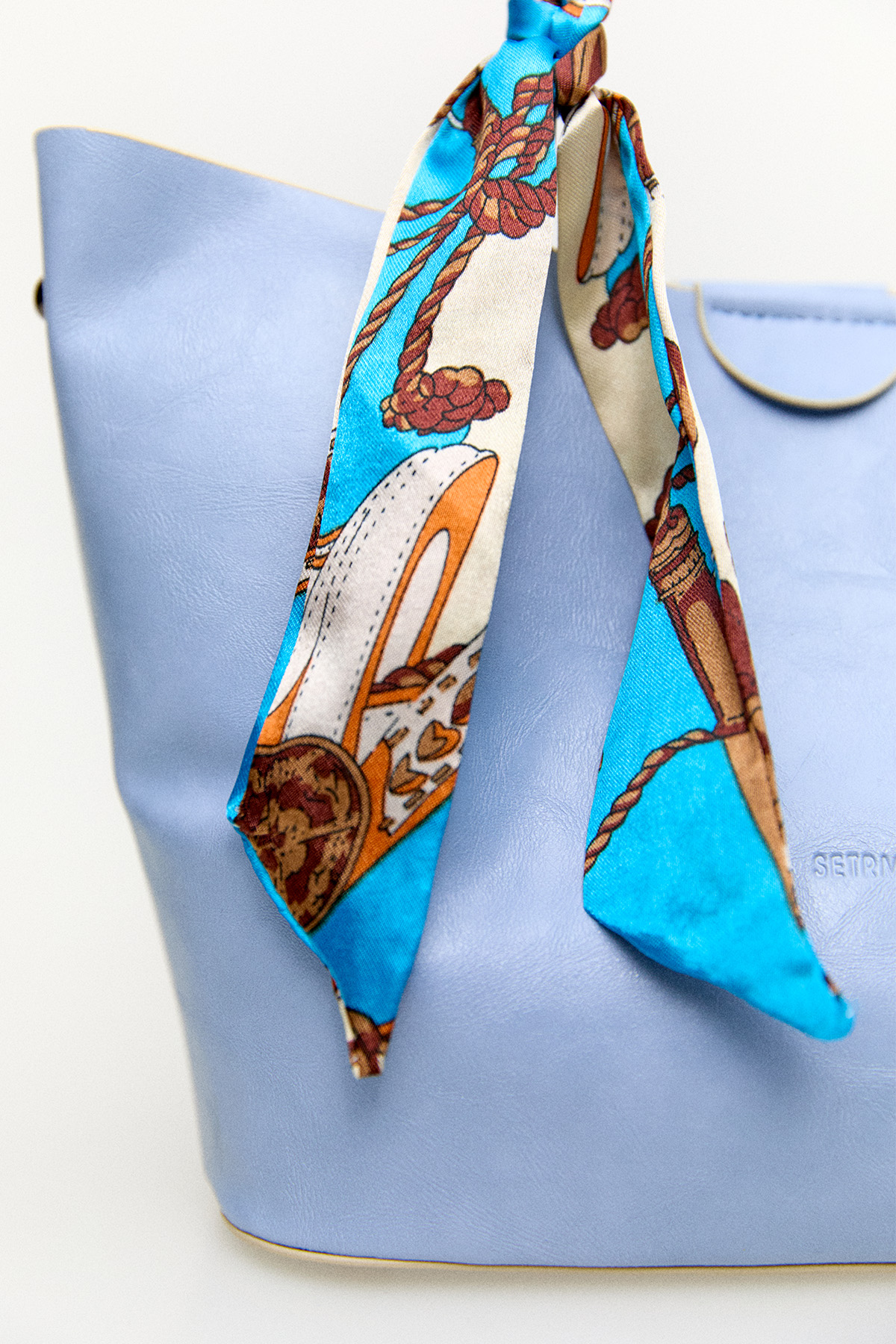 Fularlı Deri Askılı Geniş Çanta, Tesettür Giyim