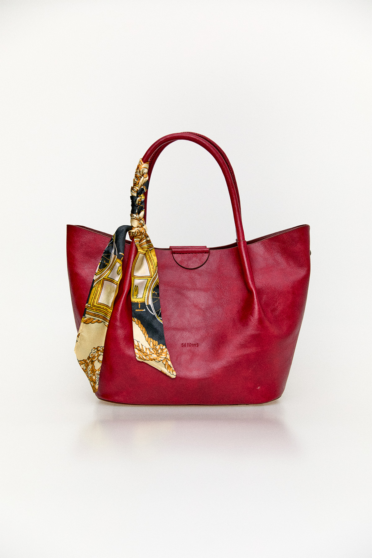 Fularlı Deri Askılı Geniş Çanta, Tesettür Giyim