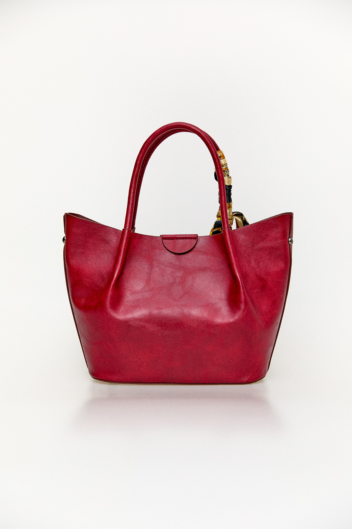 Fularlı Deri Askılı Geniş Çanta, Tesettür Giyim