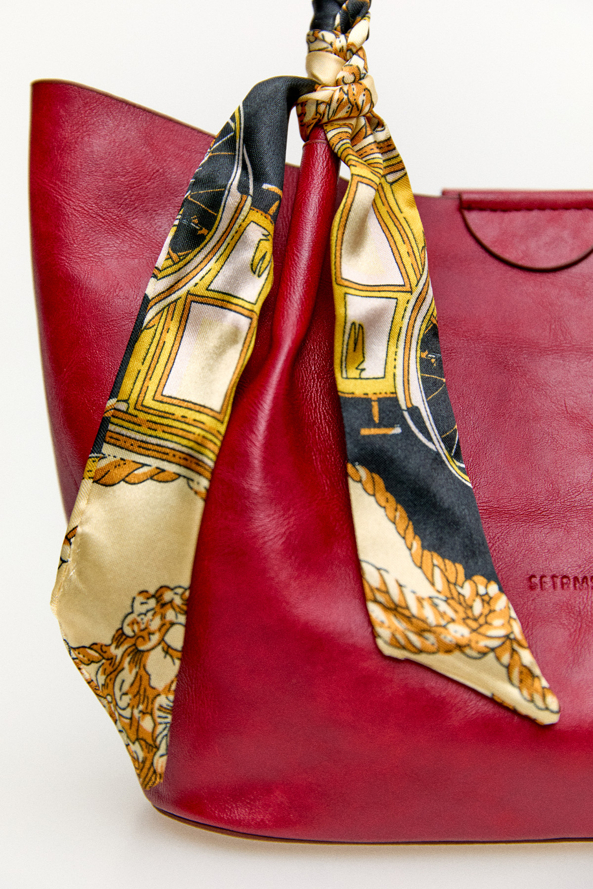 Fularlı Deri Askılı Geniş Çanta, Tesettür Giyim