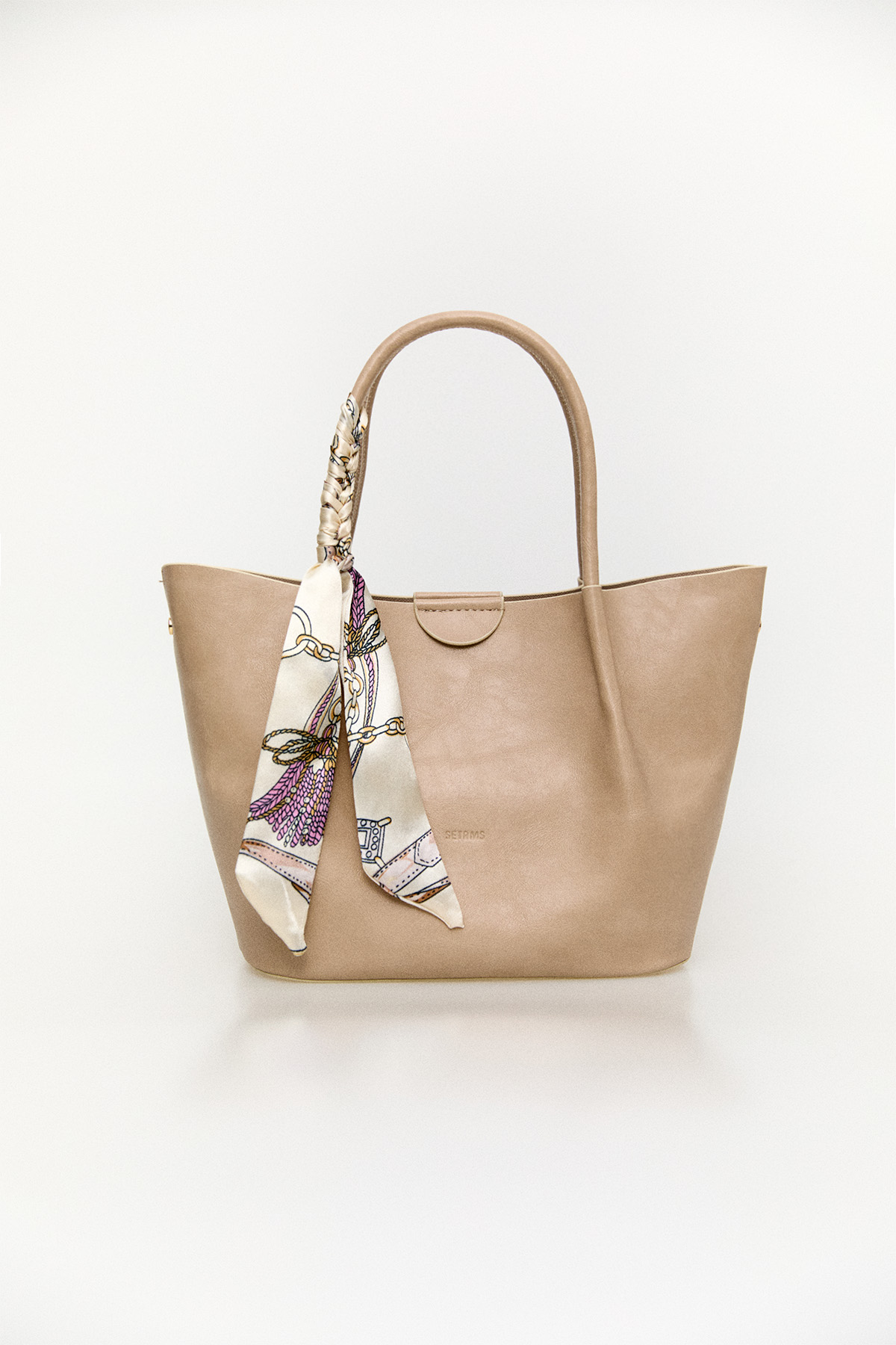 Fularlı Deri Askılı Geniş Çanta, Tesettür Giyim