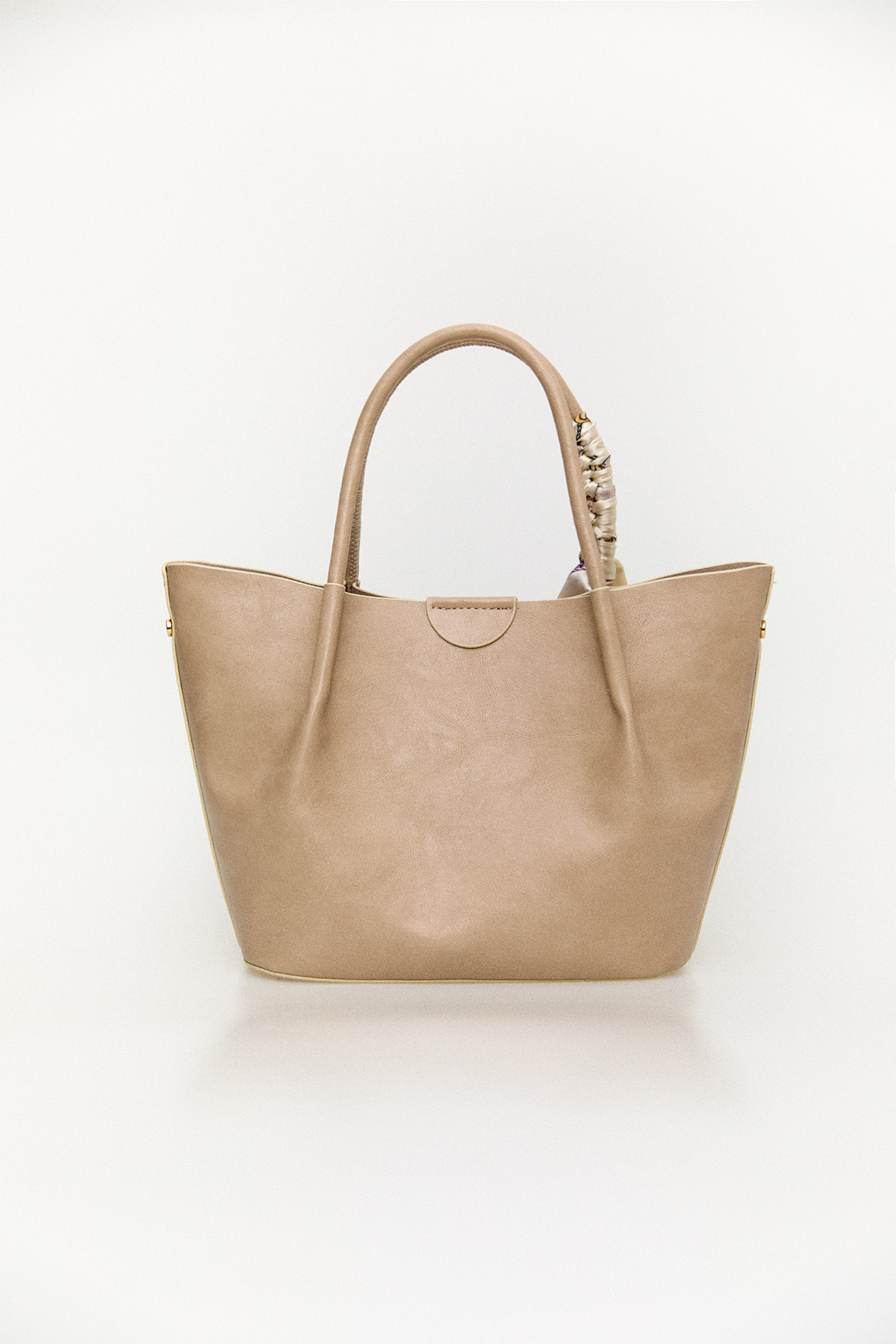 Fularlı Deri Askılı Geniş Çanta, Tesettür Giyim