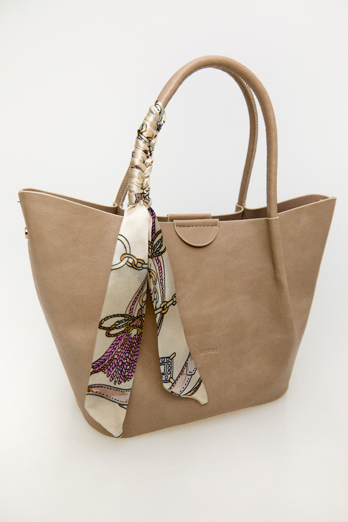 Fularlı Deri Askılı Geniş Çanta, Tesettür Giyim