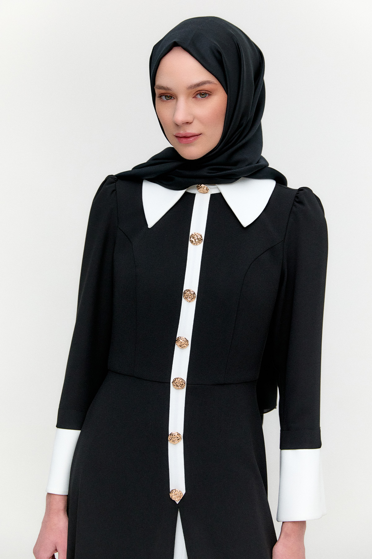 Renk Bloklu Elbise, Tesettür Giyim