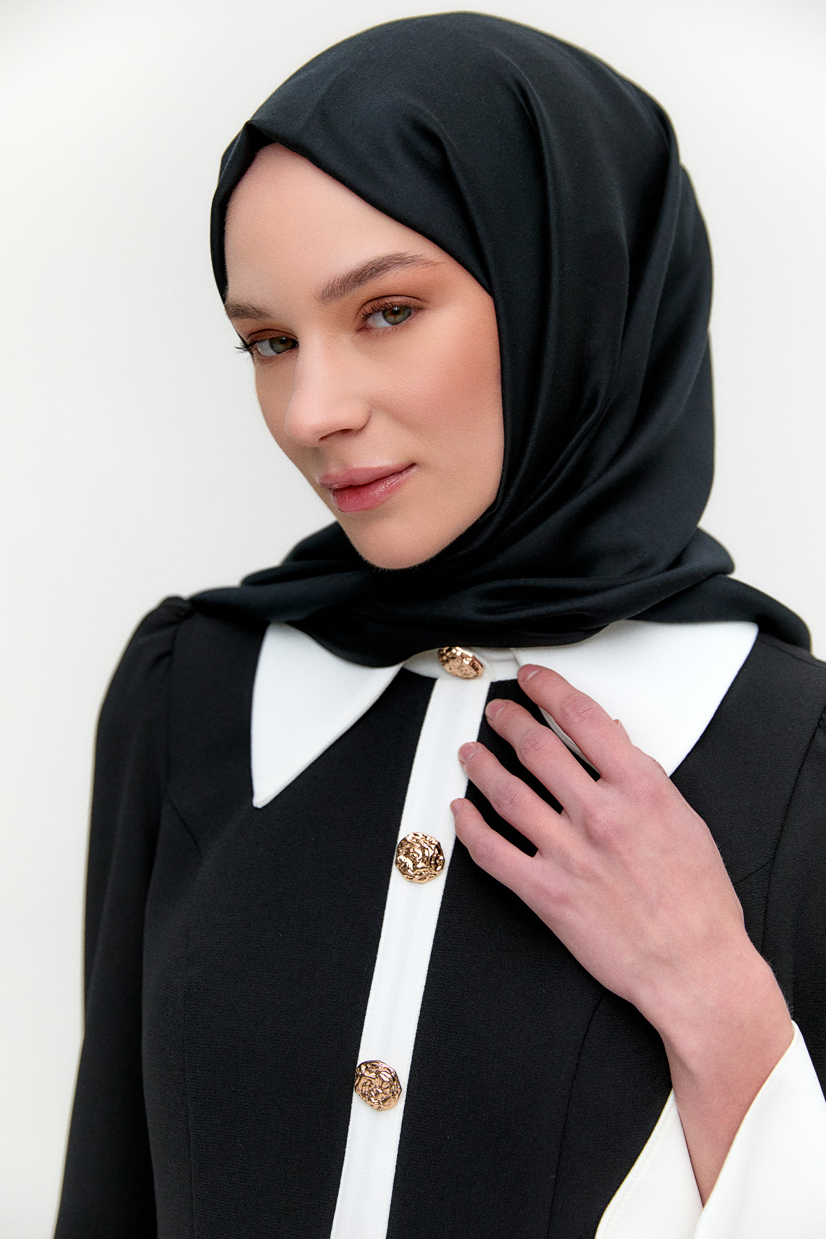 Renk Bloklu Elbise, Tesettür Giyim