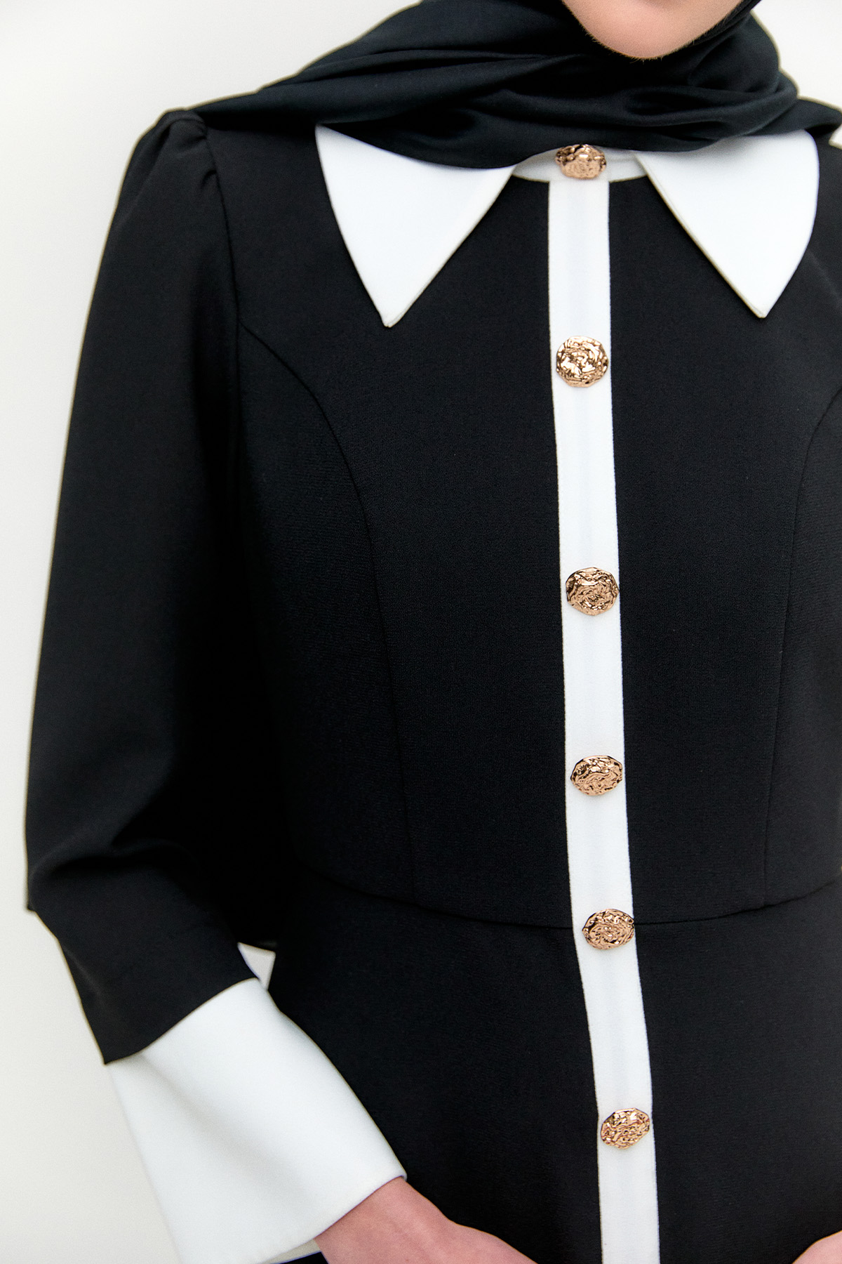 Renk Bloklu Elbise, Tesettür Giyim