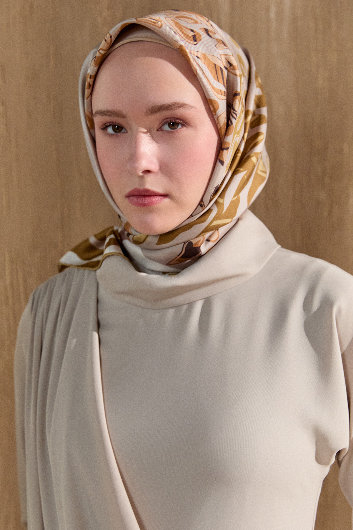 Asimetrik Drapeli Krep Elbise, Tesettür Giyim