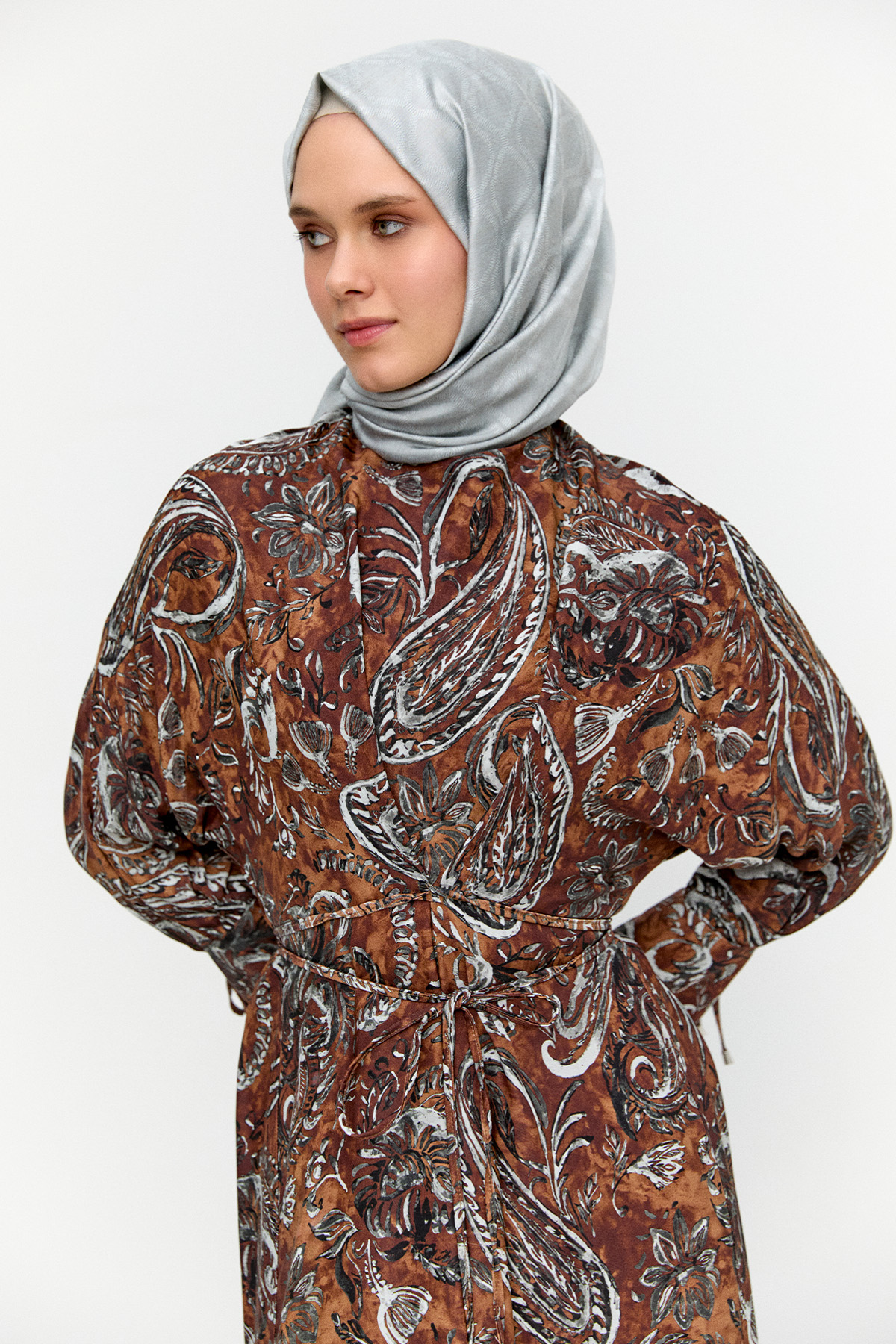 Etnik Desenli Elbise, Tesettür Giyim