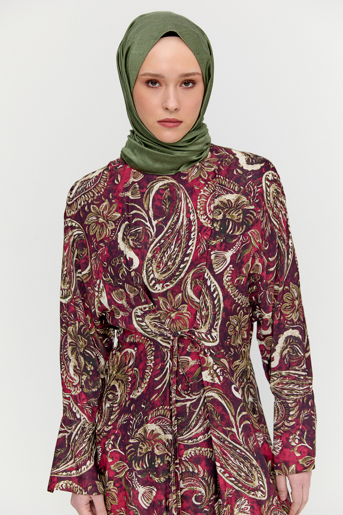 Etnik Desenli Elbise, Tesettür Giyim