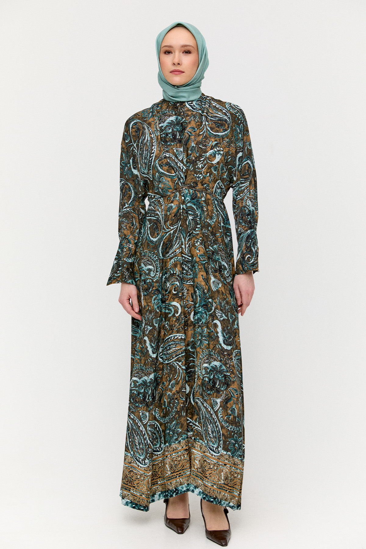Etnik Desenli Elbise, Tesettür Giyim